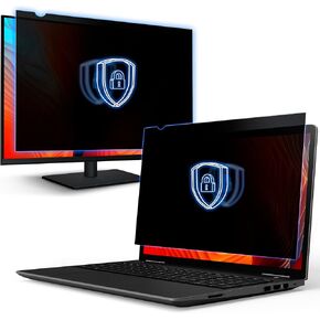 VINTEZ 1 Pack 27" 16:9 and 1 Pack 14" 16:9 Computer Privacy Screen Filter for Widescreen Monitor and Laptop - Anti-Glare - Data Confidentiality Shield - Privacy Screens Bundle