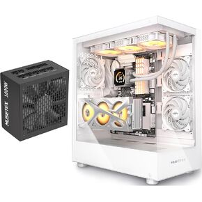MUSETEX K2 PC CASE ATX 3 Non-LED Fans Pre-Installed Bundled 1000W PC Power Supply