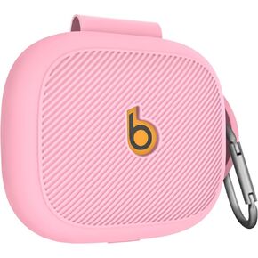 Geiomoo Soft Flexible Silicone Case for Beats Powerbeats Pro 2, Scratch Resistant Protective Cover with Carabiner (Black)