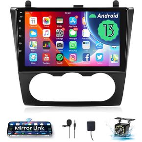 Screen for Nissan Altima 2008 2009 2010 2011 2012, Rimoody Car Radio Android 13 Car Stereo GPS Navigation 9 inch Touch Bluetooth WiFi FM Radio Mirror Link Android Head Unit + Backup Camera