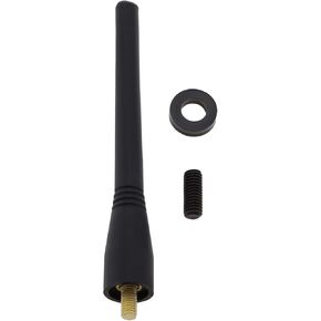eMagTech 10.5CM Car Short Rod Antenna Rubber Aerial Mast Adapter Compatible with Smart Fortwo 451 450 with M5 M6 Screws and Washers Black