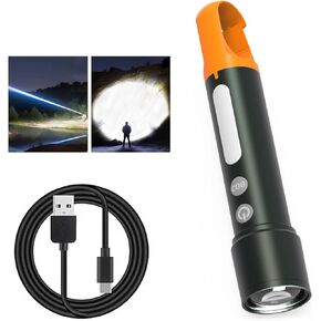 Flashlights High Lumens Rechargeable,9 Modes, 20,000 Lumen,Zoomable Powerful Handheld Tactical Flashlight,Waterproof Super Bright Flash Light for Home,Lightweight Aluminium Shockproof
