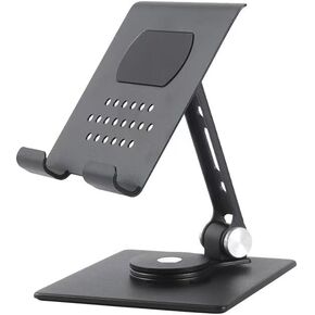 Tablet Stand for iPad Stand Holder Desk, Foldable iPad Pro Holder Portable Monitor Stand Travel Accessories, Home Office Desk Accessories for Men Gifts 2024 iPad Tab Kindle iPhone 4-16" Black