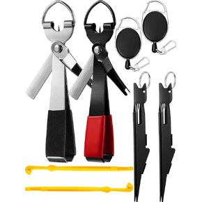 8-Piece Stainless Steel Fishing Tool Set, Fishing Knot Tying Tools 3 in 1 Fly Line Clippers with Fishing Hook Remover and Retractor Fishing Clippers for Fishing Angler Accessories