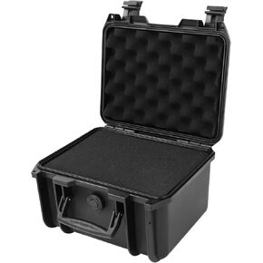 LadyRosian Portable Hard Case with Customizable Pluck Foam Interior Waterproof Camera Case Plastic Protective Case for Electronics, Tools, Cameras, Equipment 11 * 9 * 6in