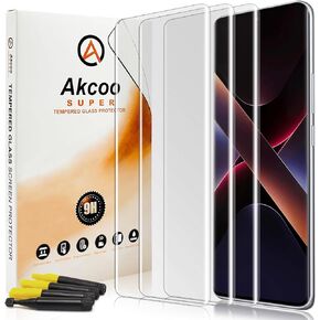 واقي الشاشة لـ Xiaomi Poco X7 5G (وليس للمحترفين) ، مجموعة الأشعة فوق البنفسجية الزجاجية المقسى - 3 حزمة ، تغطية الحافة ، مقاومة للخدش ، حساسة اللمس ، معرف البصمات.
