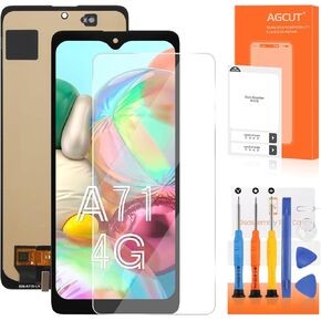 OLED for Samsung Galaxy A71 4G Screen Replacement for Display Samsung A71 4G LCD SM-A715F SM-A715F/DS SM-A715W LCD Digitizer Assembly Repair Parts No Frame(Support Fingerprint)