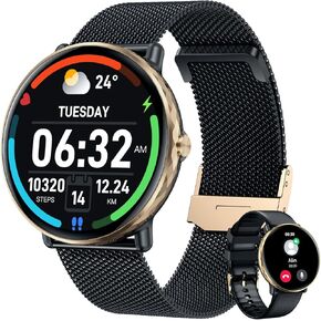 Smart Watches for Men Women Android iOS Phones: Smart Watch for Men Fitness Tracker with 1.43" AMOLED Smart Watches for Women Touchscreen Waterproof Blood Pressure Heart Rate Step Sport Pedometer