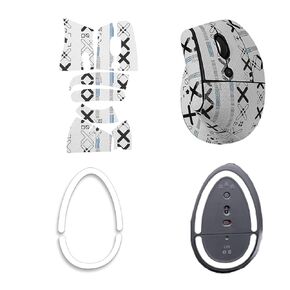 Mouse Grip Tape for Logitech Lift, Rounded Curved Edges Mouse Feet Skates,Self-Adhesive PreCut Sweat-Resistant Professional Mice Upgrade Kit(Foot pad + White Mouse Grip Tape)