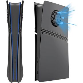 لوحات PS5 Pro Pro Digital Edition Wedorat PlayStation 5 Pro مع لوحات تبريد ABS ABS مضادة للخلع غلاف واقية من الغبار ، استبدال الوجه لـ PS5 Pro Digital (أسود)
