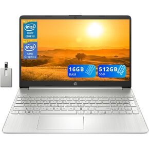 HP 15.6" FHD Laptop, Intel i3-1215U, 32GB DDR4 RAM, 2TB SSD, Intel UHD Graphics, Numeric Keypad, HD Camera, WiFi, Bluetooth, Windows 11, Silver, 32GB Hotface USB Card