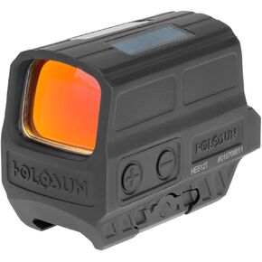 HOLOSUN HE512T Multi-Reticle 2 MOA Dot & 65 MOA Circle Open Reflex Optic Sight for Long Guns - Shake-Awake Solar FailSafe Super LED Waterproof Titanium Rifle Sight with Multilayer Reflective Glass