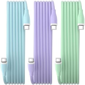 MenoSupp 3 Pack 6 FT USB C Cable,60W Type C Fast Charging Cable USB C to USB C Cord Compatible iPhone 15/15 Pro/15 Plus/15 Pro Max iPad Mini Pro Air MacBook Air Pro Switch Pixel LG and More