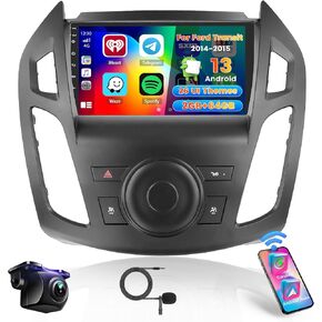 Car Radio for Ford Transit Connect 2014-2018: [2G+64G] 9 inch Car Stereo with Wireless Carplay Android Auto, Touch Screen Upgrade for Transit Connect with GPS Bluetooth WiFi FM RDS DSP 26UI