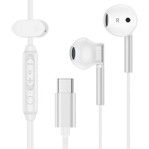 S25 Ultra USB C Wired Earbuds for Samsung Galaxy S25/S24 Ultra/Z Flip 6 5 4/Z Fold 6/5/4,USB Type C Headphone Earphone Phone with Built-in Remote to Control,Microphone USB C for Google Pixel 9A/9/8