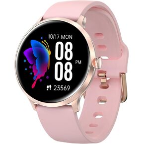BRIBEJAT Smart Watch for Women, HD 1.20" Smartwatch Zinc Alloy Case, Fitness Tracker with SpO2/Heart Rate/Sleep Monitor, Waterproof Activity Tracker Pedometer Compatible with iOS Android