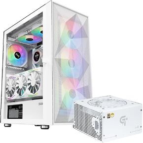 SAMA 3509 ATX Mid Tower Computer Case & SAMA GT650W Power Supply