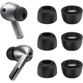 أطراف أذن رغوة الذاكرة لـ Samsung Galaxy Buds3 Pro ، والراحة النهائية وتناسب لا يمكن التغلب عليها مع أطراف أذن رغوة الذاكرة ، وتناسب آمن ، وعزل ضوضاء فائق ، و 3 أزواج استبدال (كبيرة)