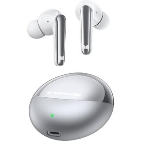 Monster N-Lite 203 AirLinks Wireless Earbuds, Bluetooth 5.3 Headphones HiFi Stereo, Wireless Earphones with HD Clear Call, 30H Playback, Touch Control, Type-C Charging, IPX6 Waterproof in-Ear Earbuds