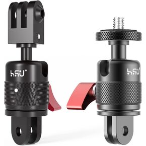 HSU 360 Degree Rotation Camera Mount, Camera Tripod Mount Adapter for Action Cameras