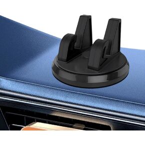 Pack-1 Car 1.69" x 2.83" Dashboard Mobile Phone Holder, Non-Slip One-Handed Holding Center Console Desktop Navigation Bracket, 360 Degree Rotatable Bracket, Universal for Cars Home (Black)