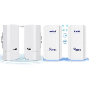 KuWFi Bundle of Goods 2.4G Wireless WiFi Bridge and Long Range Outdoor Wireless Access Point