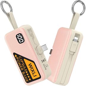 Portable Charger for iPhone 15 16 Power Bank, 5000mAh USB-C Portable Phone Charger with iOS Cable, Mini Battery Pack for iPhone 16 Pro/16 Plus/16 Promax/Android Phone/Samsung/Moto/LG etc
