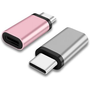 for Lightning Female to USB C Male Adapter USB Type C Charger Connector Compatible with iPhone 15/15 Pro/15 Pro Max/15 Plus iPad Air Google Pixel Charging Data Transmission