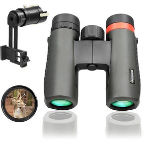 Astromania Rifle Scope Mount Camera Adapter - Bundle with - 10x26 Waterproof Compact Binoculars
