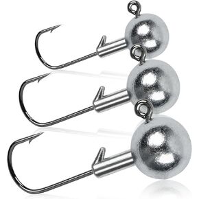 Round Jig Head ، 25 Pack Crappie Lead Jig Head Haps for Saltwater Freshwater Fishing Jigs with Fish Box for Trout Bass Fishing