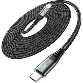 USB C to USB C Cable 15FT 100W Extra Long USB-C Charger Cable Braided Type C Fast Charging Cord Compatible with iPhone 16/15/Pro/Plus/Pro Max/Samsung Galaxy S23/LG/Switch
