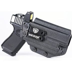 G19/G17 Holster with Light, IWB Kydex Holster for Glock 17 19 19X 22 23 31 32 44 45 47 MOS with Olight Baldr S/Baldr MINI Laser Combo Flashlight, Red Dot Optics Cut, Inside Waistband Concealed Carry