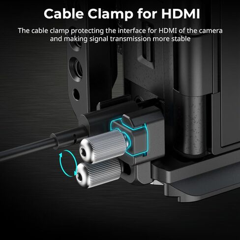 SMALLRIG ZV-E10 II HawkLock Quick Release Cage Kit for Sony ZV-E10 II with Cable Clamp for HDMI, Built-in Ergonomically Designed Silicone Handle, Quick-Release Plate for Arca, QD Socket - 4949 in Saudi Arabia