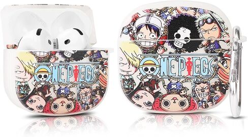TPU Case for AirPods 4 Wireless Earbuds (2024) with Carabiner, Charging Protective Hard Cover with Cartoon Skin Design for AirPods 4th Generation Headphones (RK) in Saudi Arabia
