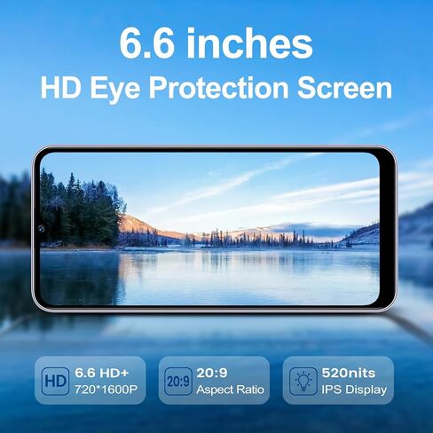 KXD A09 Unlocked Android Phones, Android12 Smartphones, 6.56" HD+, 4000mAh, Octa-Core 12GB+128GB/SD 256GB Smart Phone, 13MP+5MP, 3 Card Slots, Face ID Unlock Phone, 4G Dual SIM Mobile Phone in Saudi Arabia