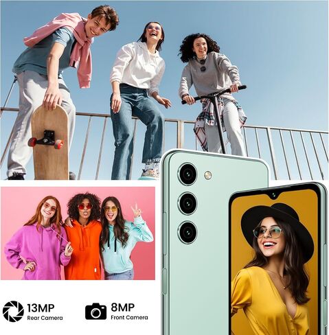 KXD A09 Unlocked Android Phones, Android12 Smartphones, 6.56" HD+, 4000mAh, Octa-Core 12GB+128GB/SD 256GB Smart Phone, 13MP+5MP, 3 Card Slots, Face ID Unlock Phone, 4G Dual SIM Mobile Phone in Saudi Arabia