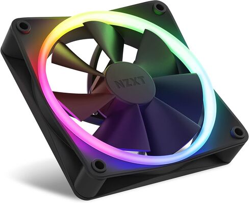 NZXT H5 Elite Compact ATX Mid-Tower PC Gaming Case - Cable Management - 2 x 140mm RGB Fans - Black & F120 RGB Fan - Whisper Quiet Cooling - 120mm - RF-R12SF-B1 in Saudi Arabia