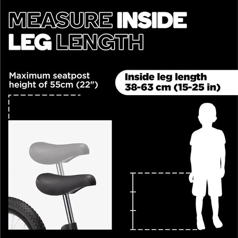 Bixe Balance Bike: for Big Kids Aged 4, 5, 6, 7, 8 and 9 Years Old - No Pedal Sport Training Bicycle | 16inch Wheel in Kuwait