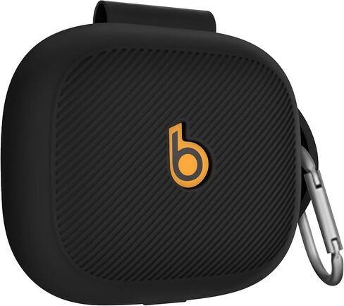 علبة سيليكونية مرنة Geiomoo لليمة لبيس Powerbeats Pro 2 ، غطاء واقي مقاوم للخدش مع Carabiner (أسود) in Kuwait