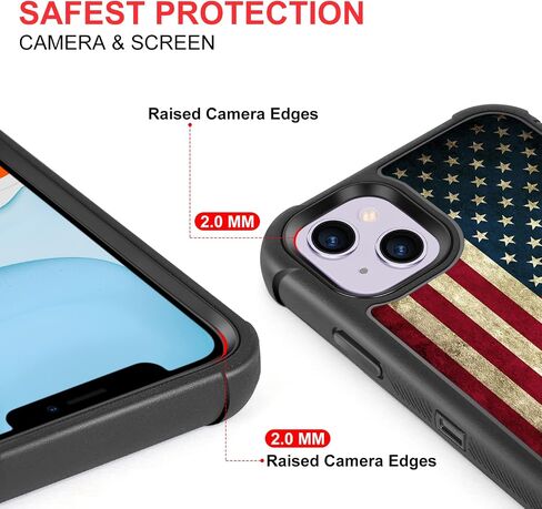 متوافق مع جراب iPhone 15 بتصميم أوراق مموهة للرجال والأولاد والأطفال، ممتص الصدمات من البلاستيك الصلب المتين المقاوم للصدمات من 3 طبقات + غطاء حماية متين من مطاط السيليكون الناعم in Saudi Arabia