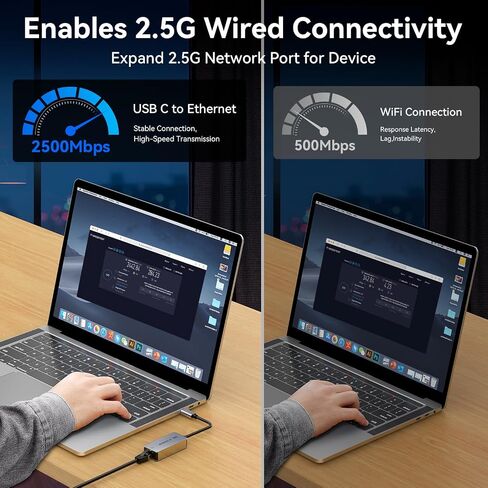 USB AM to RJ45, 2.5G Ethernet Adapter in Saudi Arabia