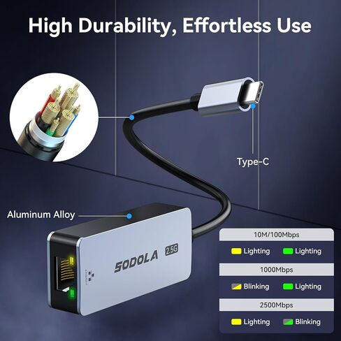 USB AM to RJ45, 2.5G Ethernet Adapter in Saudi Arabia