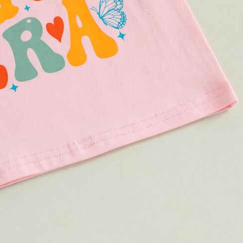 Big Sister Little Sister Matching Outfit Shirt Set Rainbow Floral T-shirt and Bodysuit Sibling Clothes in Kuwait