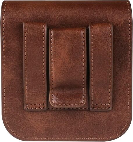 Cellphone Waist Bag with Card Holder Compatible with Samsung Galaxy Z Flip 6/Z Flip 5/Z Flip 4/Z Flip 3/Z Flip 4G 5G, Mens Leather Holster Case with Belt Clip Carrying Case Waist Bag for Cellphone in Kuwait