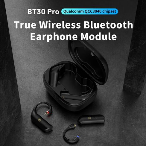 Linsoul TRN BT30 Pro Bluetooth 5.2 Wireless Earhook for IEMs Wired Earphones, Upgraded CVC 8.0 Noise Cancellation Technology, Long Battery Life with Charging Case (2Pin, 0.78mm) in Saudi Arabia