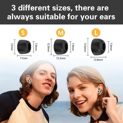 Memory Foam Ear Tips for Samsung Galaxy Buds3 Pro, Ultimate Comfort and Unshakeable Fit with Memory Foam Earbud Tips, Secure Fit, Superior Noise Isolation, 3 Pairs Replacement Tips (Large) in Saudi Arabia
