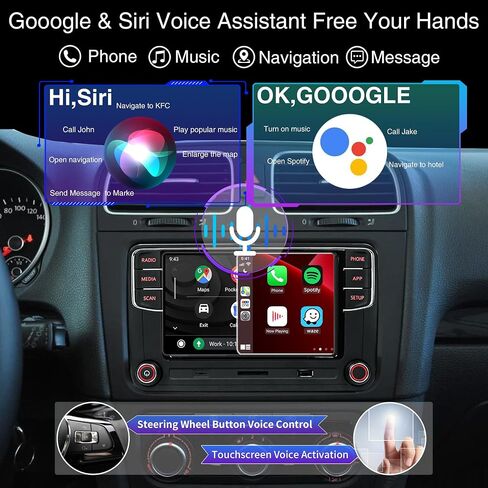 6.5" Car Stereo RCD360 PROII RCD330 Carplay Android Auto Bluetooth USB SD RVC FM for VW Golf MK5 MK6 Passat Jetta CC EOS (Backup Camera Actived) in Kuwait