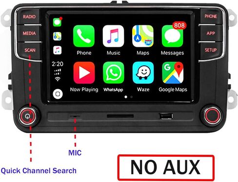 6.5" Car Stereo RCD360 PROII RCD330 Carplay Android Auto Bluetooth USB SD RVC FM for VW Golf MK5 MK6 Passat Jetta CC EOS (Backup Camera Actived) in Kuwait