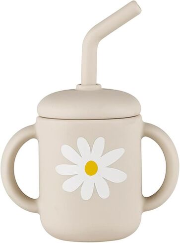 Stephan Baby Sippy Cups - Soft Silicone Baby Training Cup with Lid & Straw, 4-Ounce, Sea Star in Saudi Arabia
