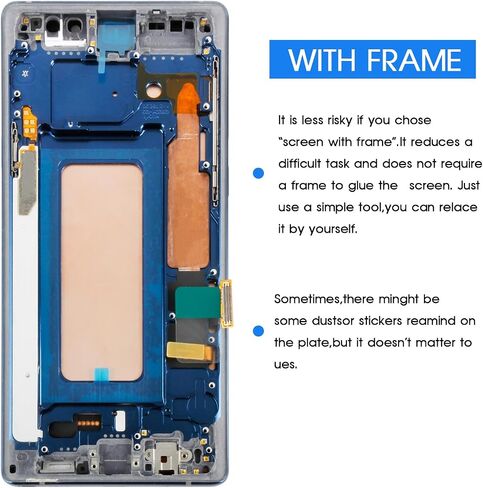 TFT for Samsung Galaxy Note 9 Screen Replacement with Frame,for Samsung Note 9 LCD Touch Display Digitizer Assembly SM-N9600 SM-N960F SM-N960U Repair Kit (Not Fingerprint) (Blue) in Saudi Arabia